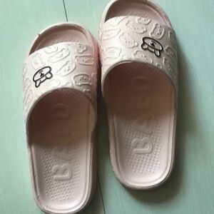 Girls' Pink Slide Sandals with Fun Character Detail